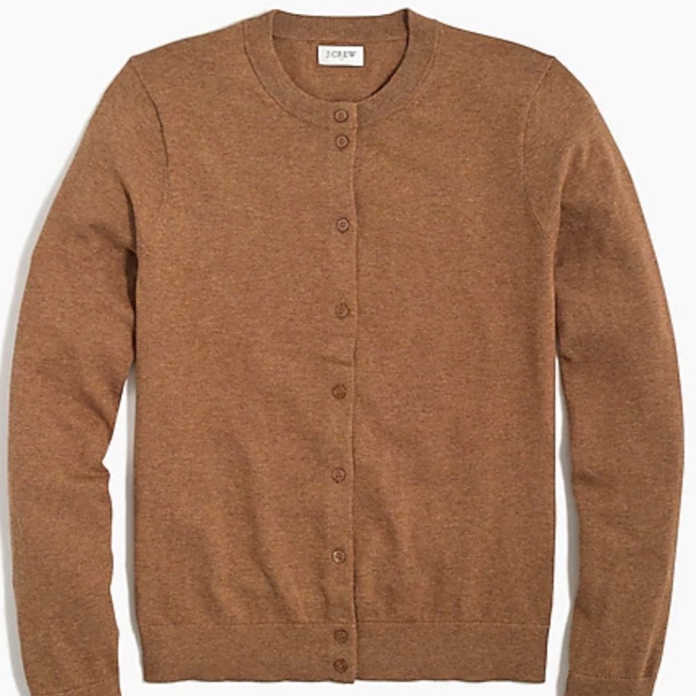 J. Crew cotton cardigan brown size S